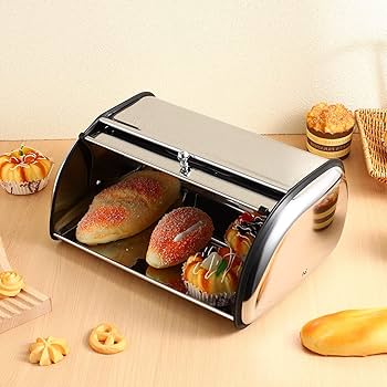 Amazon.com: DOITOOL Stainless Steel Bread Box for Kitchen
